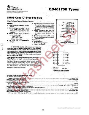 CD40175BPWE4 datasheet  